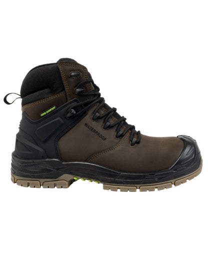 Brown Coloured Apache Mens Mission 100% Non-Metallic Safety Boots on white background 