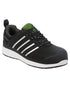 Black Coloured Apache Mens Motion Waterproof Sports Trainer Shoes on white background 
