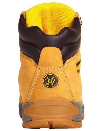 Wheat Coloured Apache Mens Nubuck Water Resistant Safety Hiker Boots on white background 