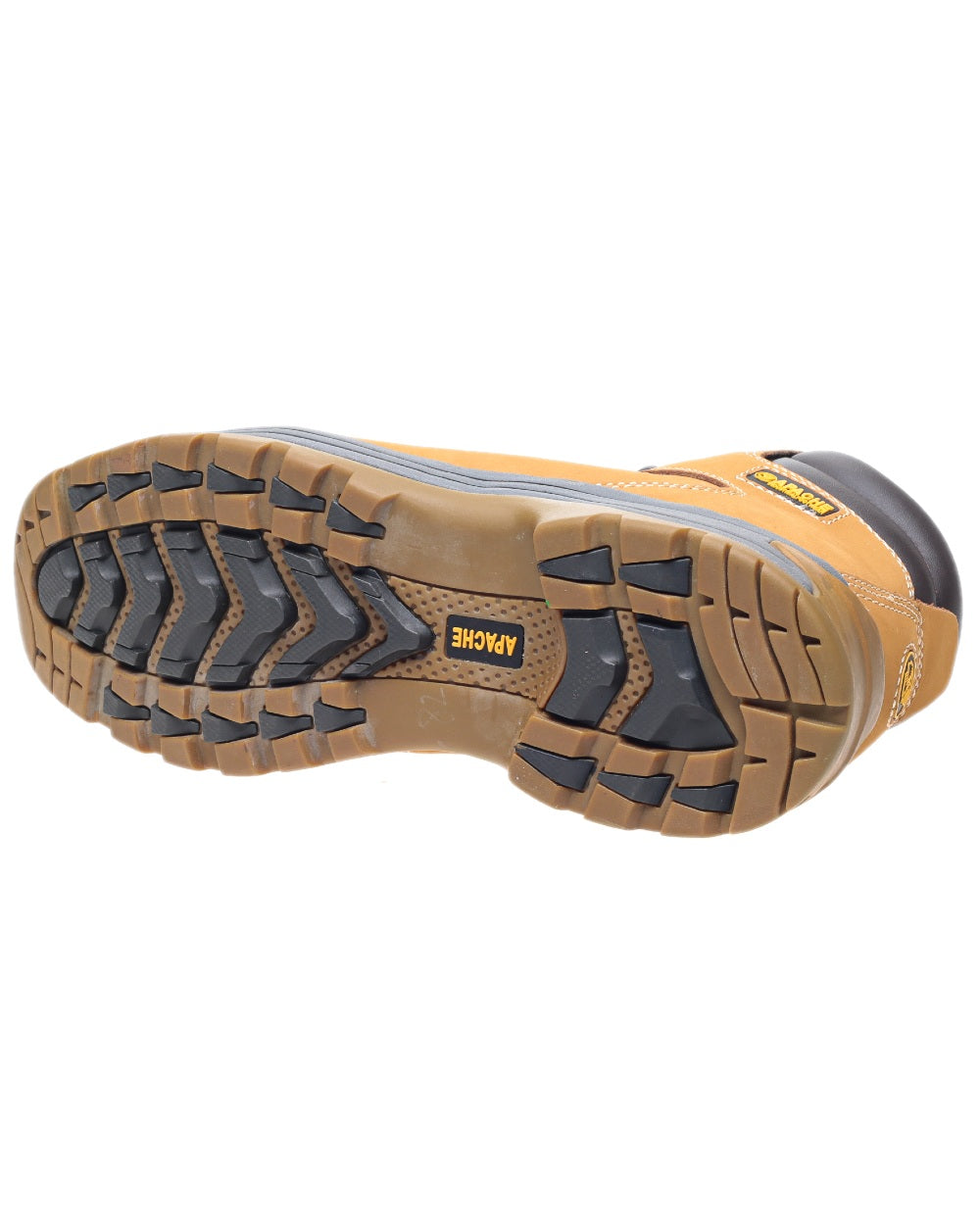 Wheat Coloured Apache Mens Nubuck Water Resistant Safety Hiker Boots on white background 