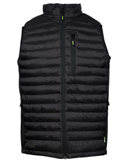 Black Coloured Apache Mens Picton Gilet With Recycled Polyester Baffles on white background 