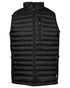 Black Coloured Apache Mens Picton Gilet With Recycled Polyester Baffles on white background 