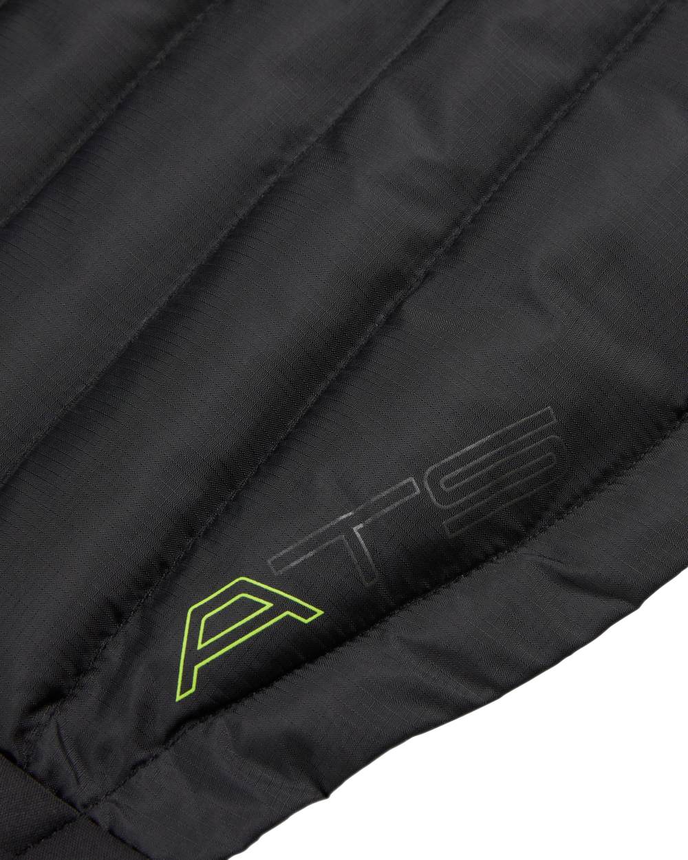 Black Coloured Apache Mens Picton Gilet With Recycled Polyester Baffles on white background 