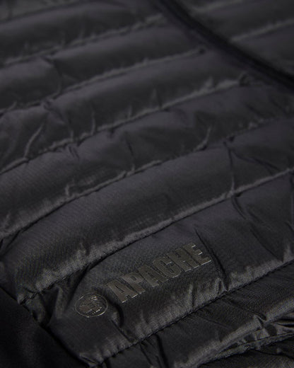 Black Coloured Apache Mens Picton Gilet With Recycled Polyester Baffles on white background 
