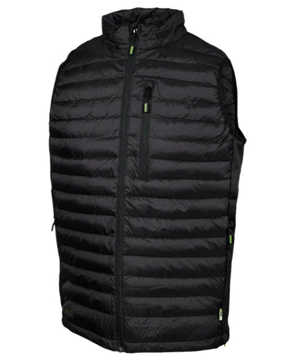 Black Coloured Apache Mens Picton Gilet With Recycled Polyester Baffles on white background 