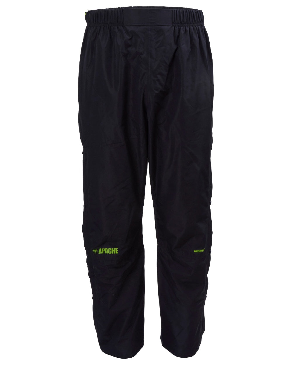 Black Coloured Apache Mens Quebec Waterproof Over Trousers on white background