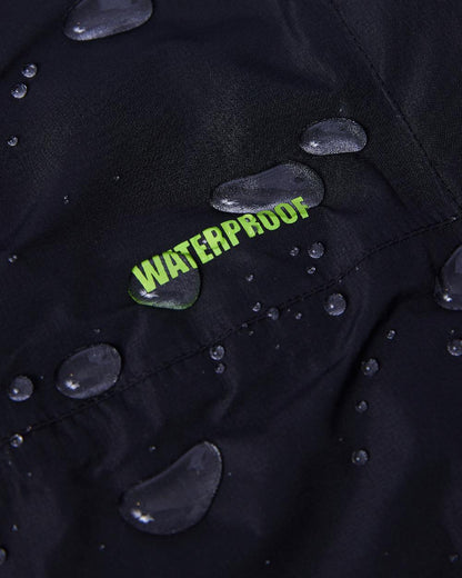 Black Coloured Apache Mens Quebec Waterproof Over Trousers on white background 