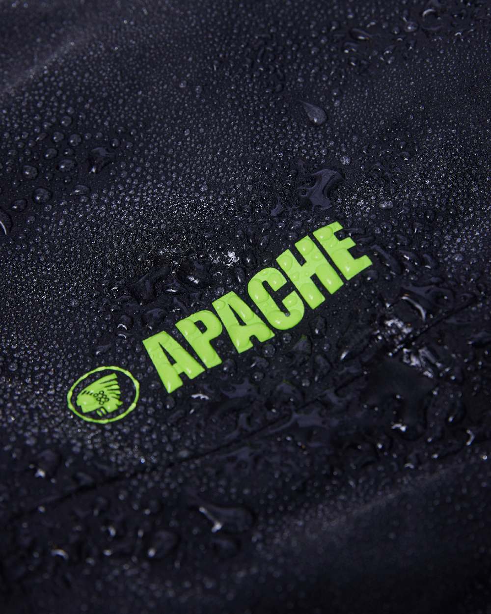 Black Coloured Apache Mens Quebec Waterproof Over Trousers on white background 