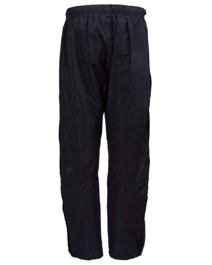 Black Coloured Apache Mens Quebec Waterproof Over Trousers on white background 