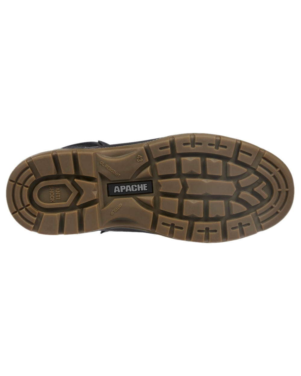 Black Coloured Apache Mens Ranger S3 Waterproof Safety Hikers on white background 