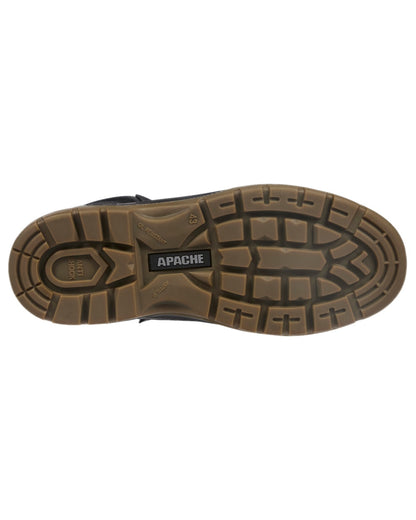 Black Coloured Apache Mens Ranger S3 Waterproof Safety Hikers on white background 