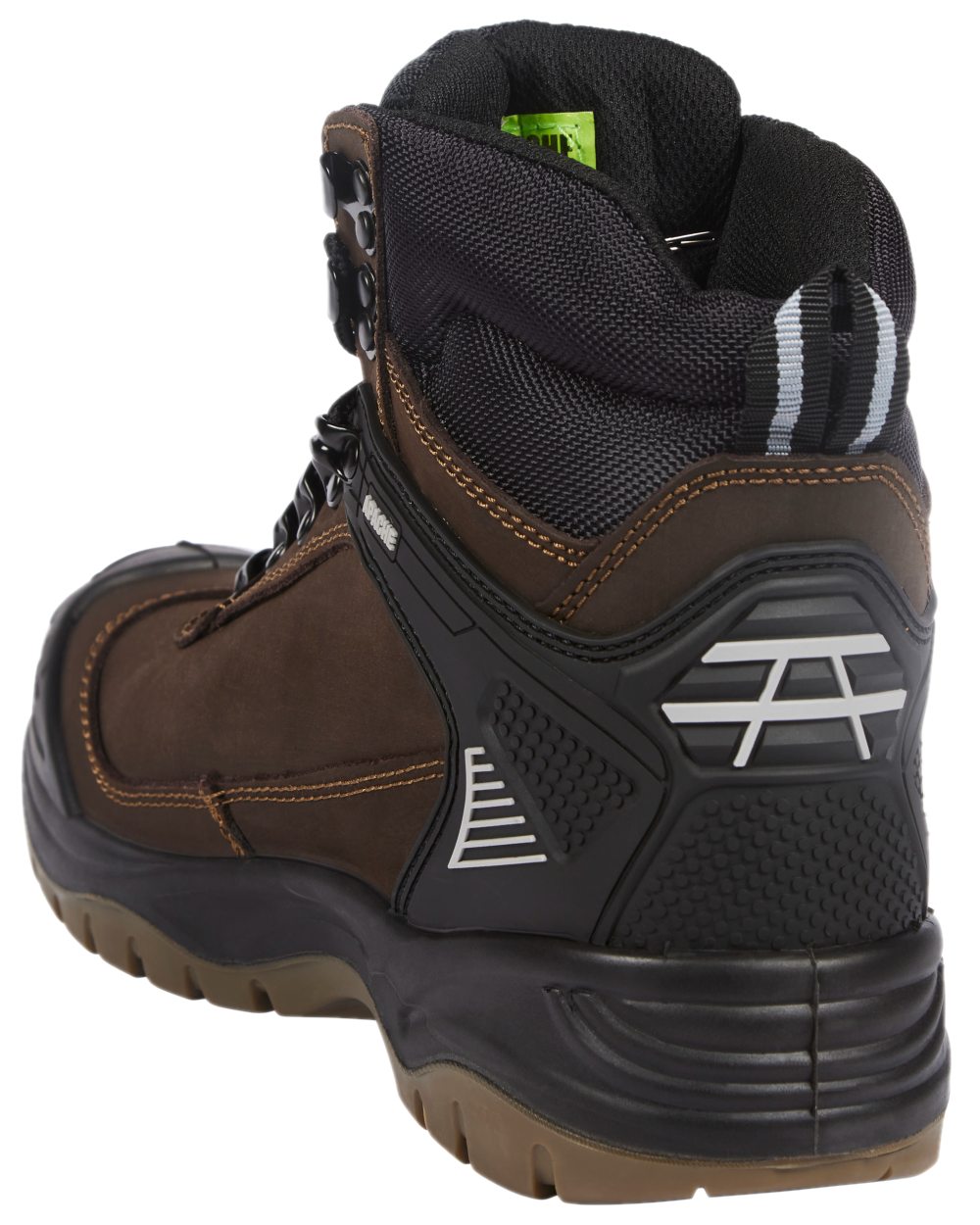 Brown Coloured Apache Mens Ranger Waterproof Safety Hikers on white background 