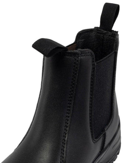 Black Coloured Apache Mens Brooks Recycled Leather Dealer Boots on white background 