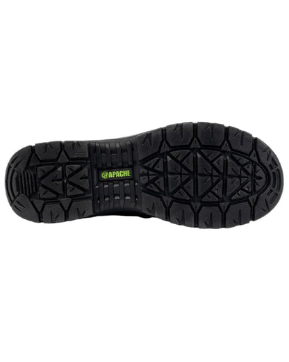 Black Coloured Apache Mens Brooks Recycled Leather Dealer Boots on white background 