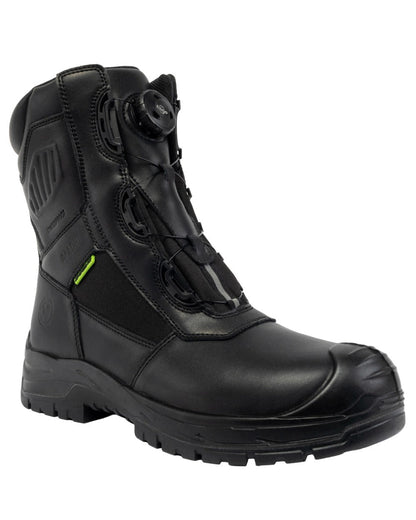 Black Coloured Apache Mens Richmond GRS Recycled Combat Boots on white background 