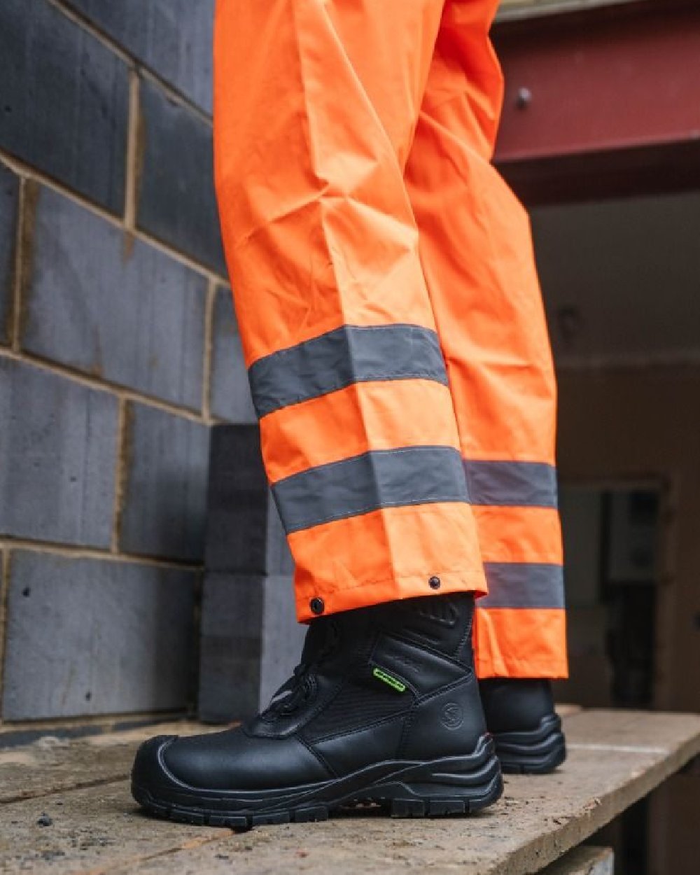 Black Coloured Apache Mens Richmond GRS Recycled Combat Boots on outdoor background 