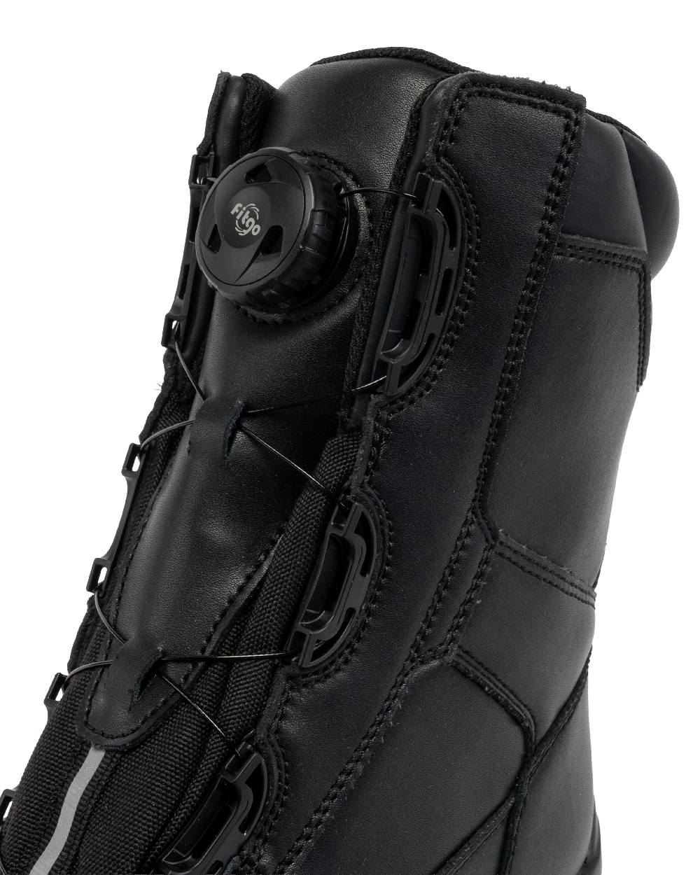 Black Coloured Apache Mens Richmond GRS Recycled Combat Boots on white background 