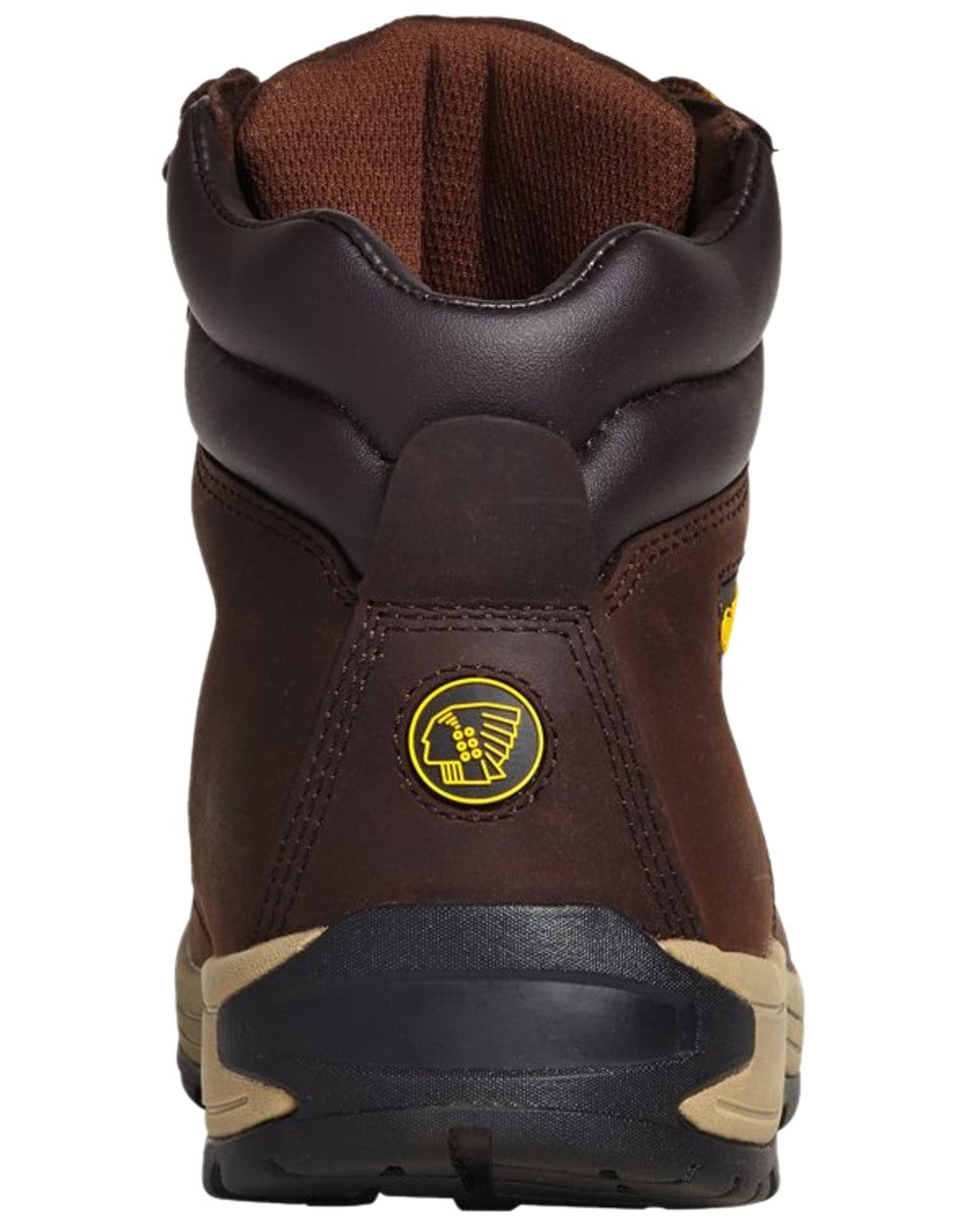 Brown Coloured Apache Mens S3 Nubuck Water Resistant Safety Hikers on white background 
