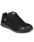 Black Coloured Apache Mens S3 Recycled Suede Safety Trainers on white background 