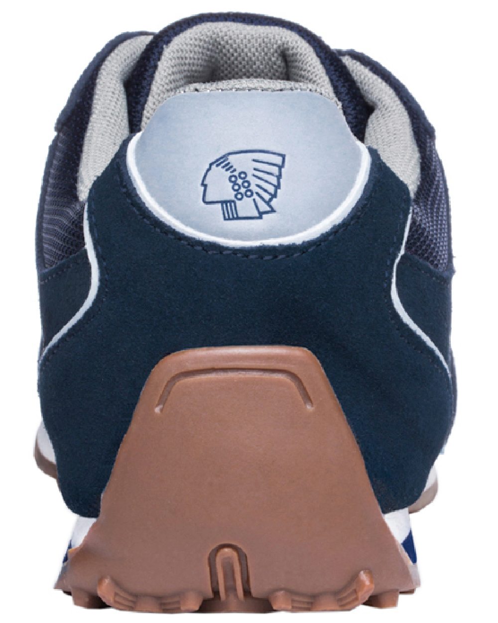 Navy Coloured Apache Mens Strike Suede Retro Safety Trainer Shoes on white background 
