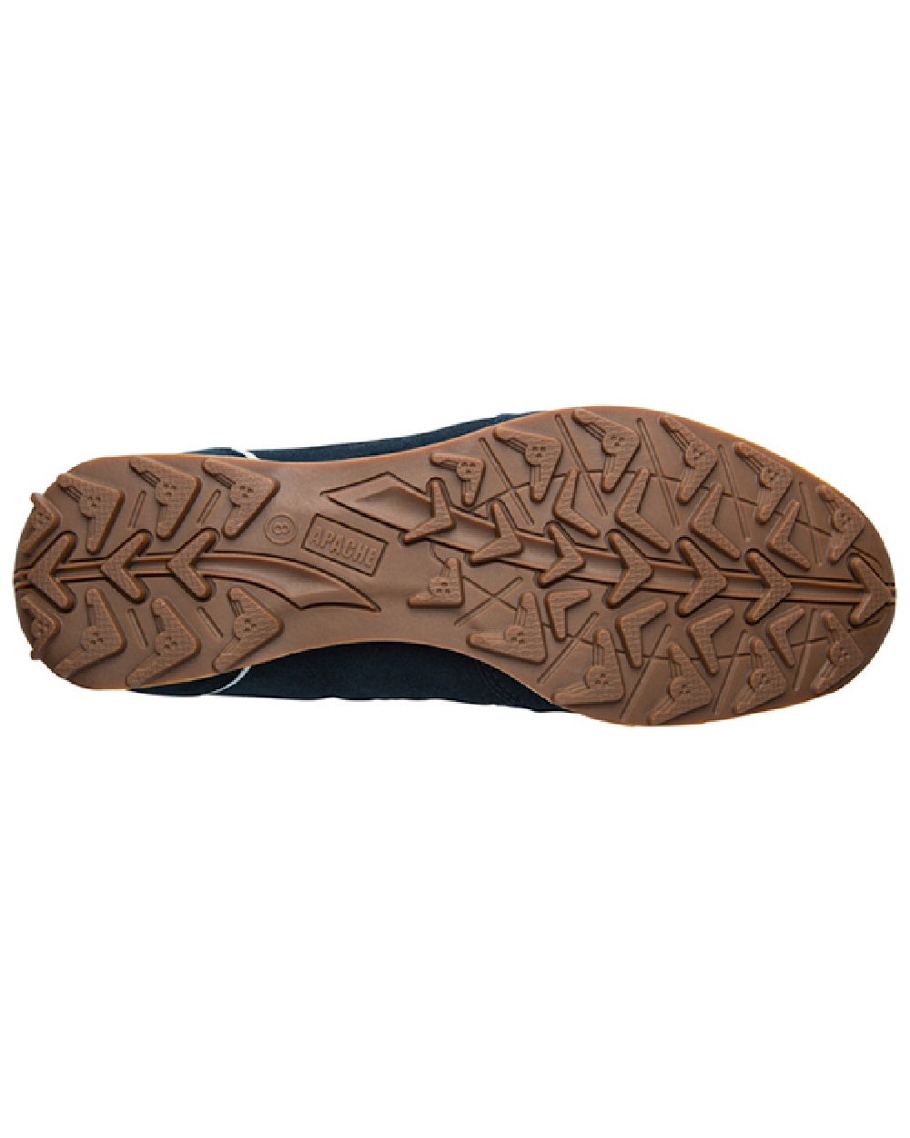 Navy Coloured Apache Mens Strike Suede Retro Safety Trainer Shoes on white background 