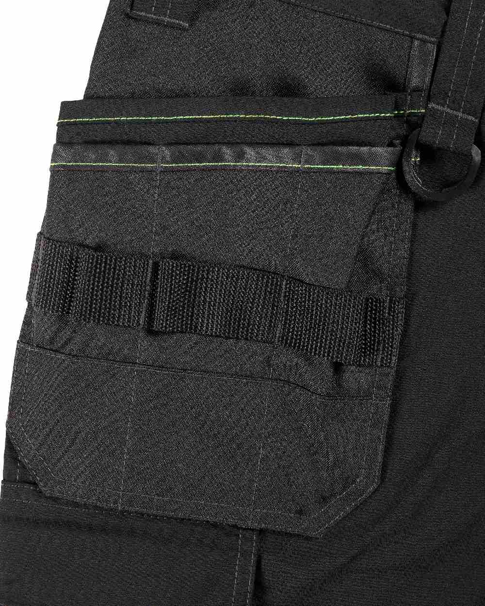 Black Coloured Apache Mens Sudbury Stretch Slim Fit Trousers on white background 