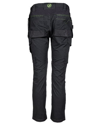 Black Coloured Apache Mens Sudbury Stretch Slim Fit Trousers on white background 