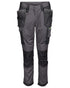 Grey Black Coloured Apache Mens Sudbury Stretch Slim Fit Trousers on white background 