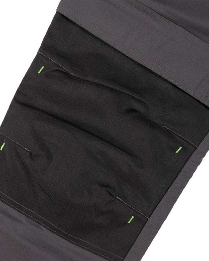 Grey Black Coloured Apache Mens Sudbury Stretch Slim Fit Trousers on white background 