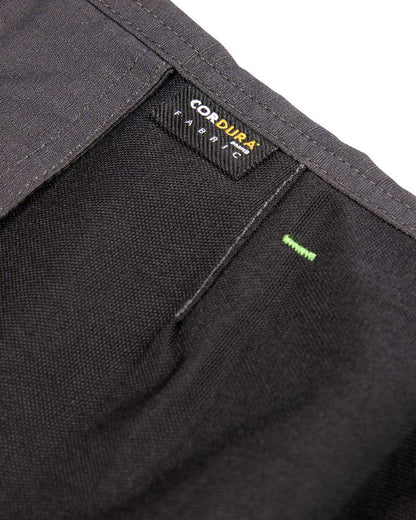 Grey Black Coloured Apache Mens Sudbury Stretch Slim Fit Trousers on white background 