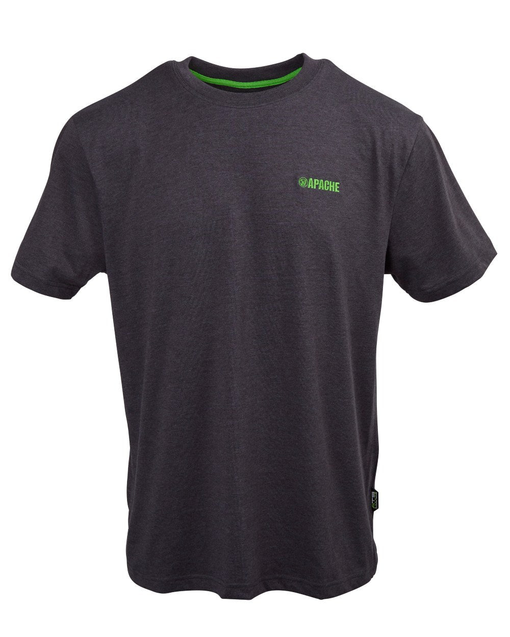 Charcoal Grey Coloured Apache Mens Vancouver Lightweight T-Shirt on white background