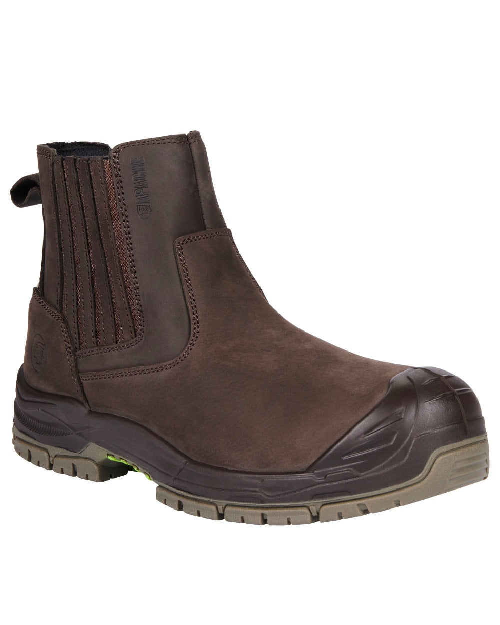 Brown Coloured Apache Mens Wabana Water Resistant Dealer Boots on white background 