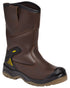 Brown Coloured Apache Mens Waterproof Rigger Boots on white background 