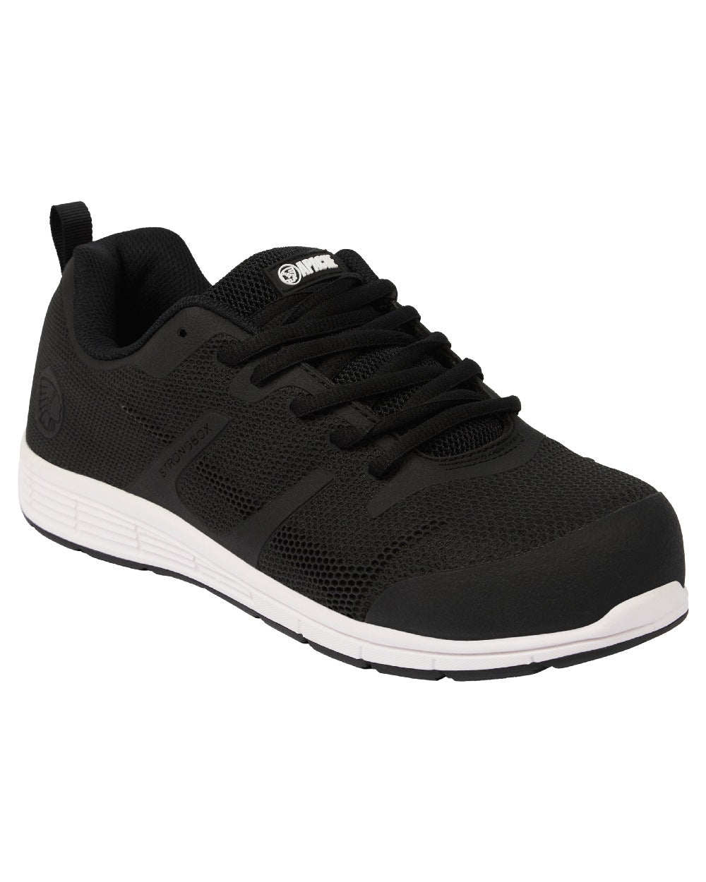 Black Coloured Apache Vault Lightweight Sports Trainer Shoes on white background 
