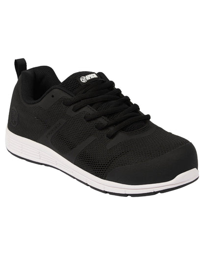 Black Coloured Apache Vault Lightweight Sports Trainer Shoes on white background 