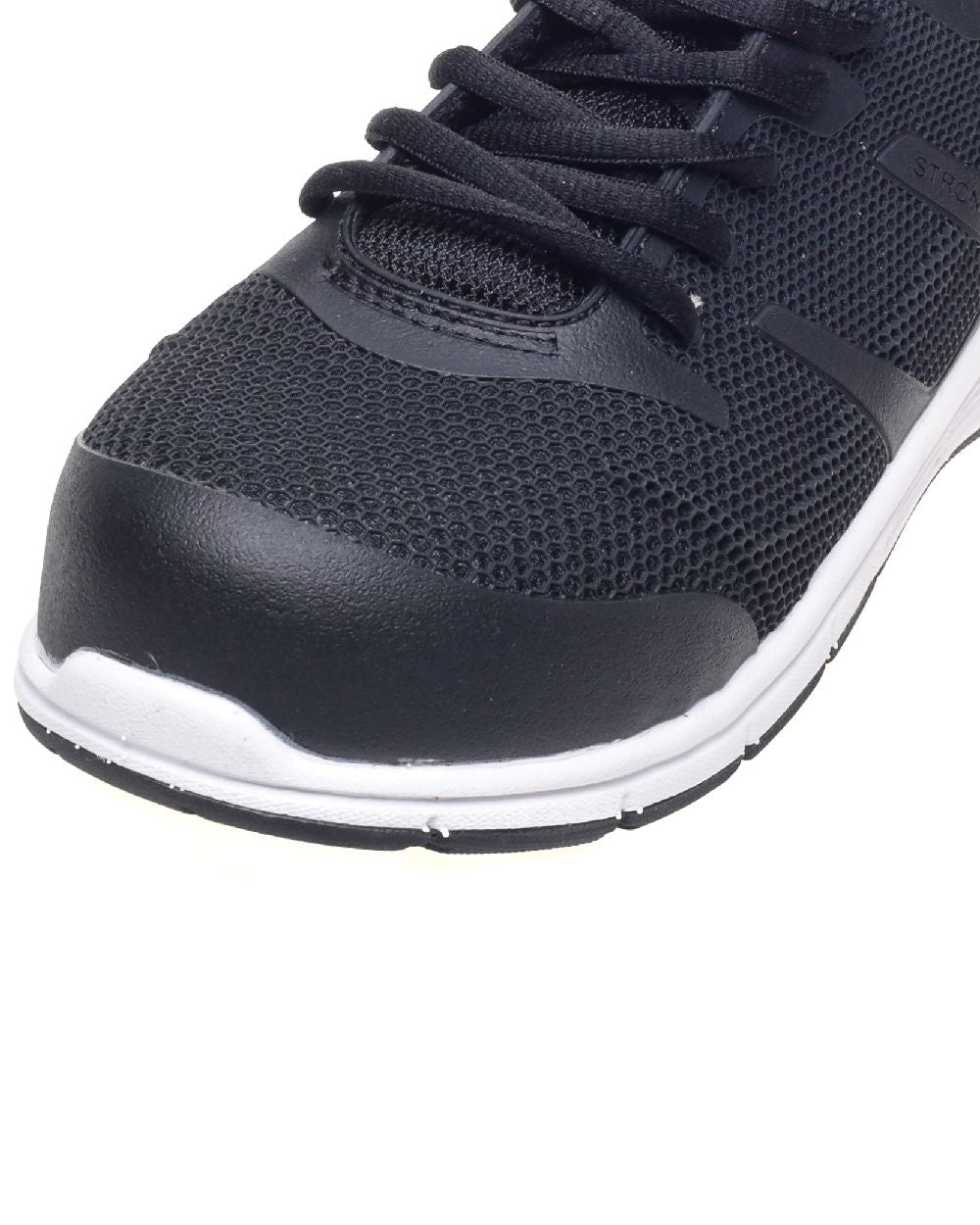 Black Coloured Apache Vault Lightweight Sports Trainer Shoes on white background 