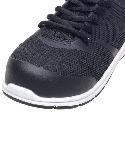 Black Coloured Apache Vault Lightweight Sports Trainer Shoes on white background 