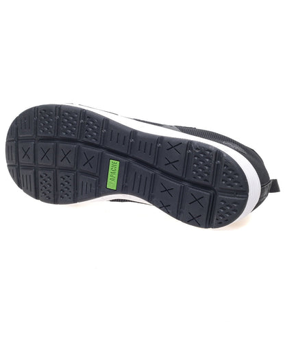 Black Coloured Apache Vault Lightweight Sports Trainer Shoes on white background 