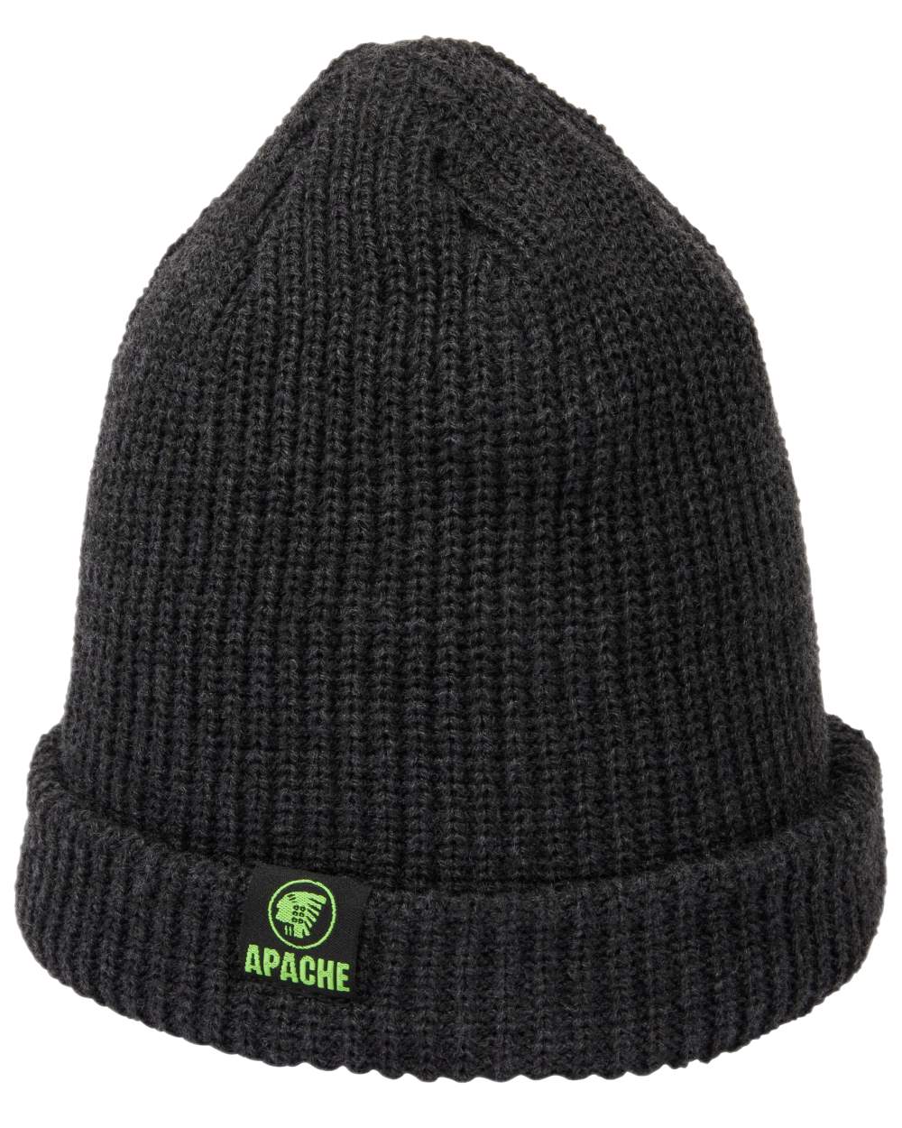 Charcoal Grey Coloured Apache Dawson Beanie Hat on white background 