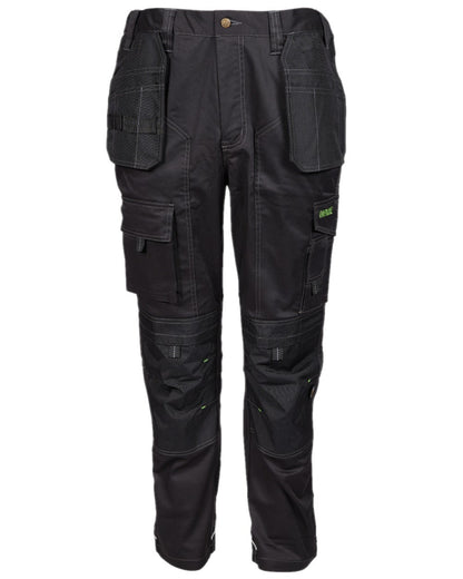 Black Coloured Apache Mens APKHT Two Holster Trousers on white background 