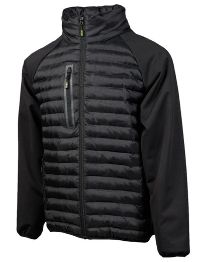 Black Coloured Apache Mens Ashcroft Hybrid Jacket on white background 