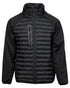 Black Coloured Apache Mens Ashcroft Hybrid Jacket on white background 