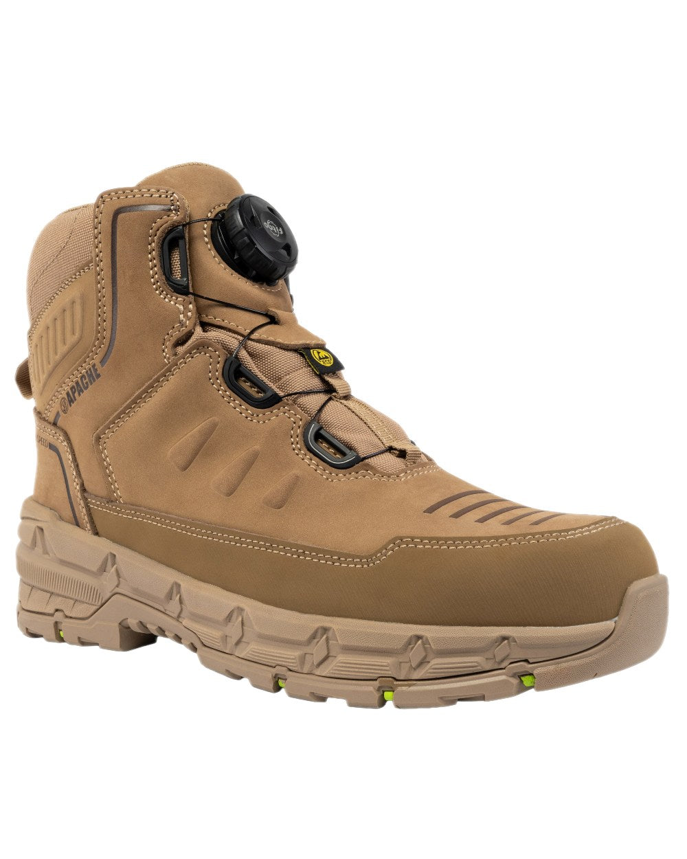 Stone Coloured Apache Mens Stonehenge Safety Boots on white background 