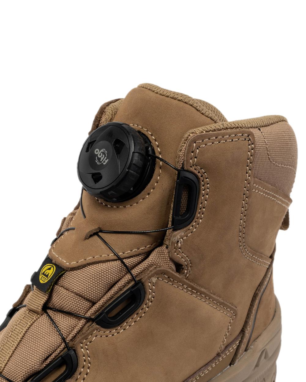 Stone Coloured Apache Mens Stonehenge Safety Boots on white background 