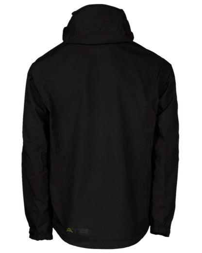 Black Coloured Apache Mens White Rock Rain Jacket on white background 