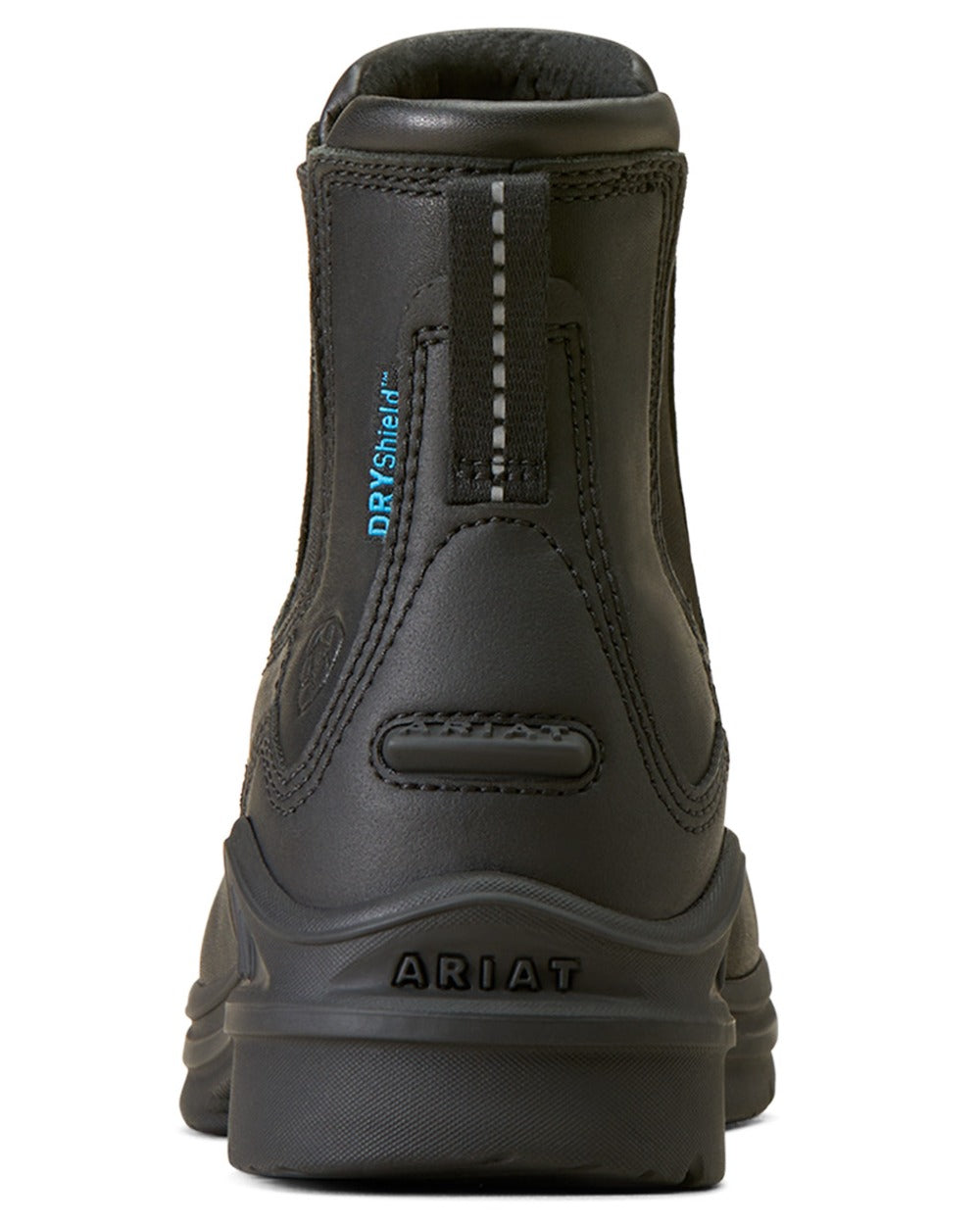 Black coloured Ariat Womens Barnyard Twin Gore II Waterproof Boot on white background 