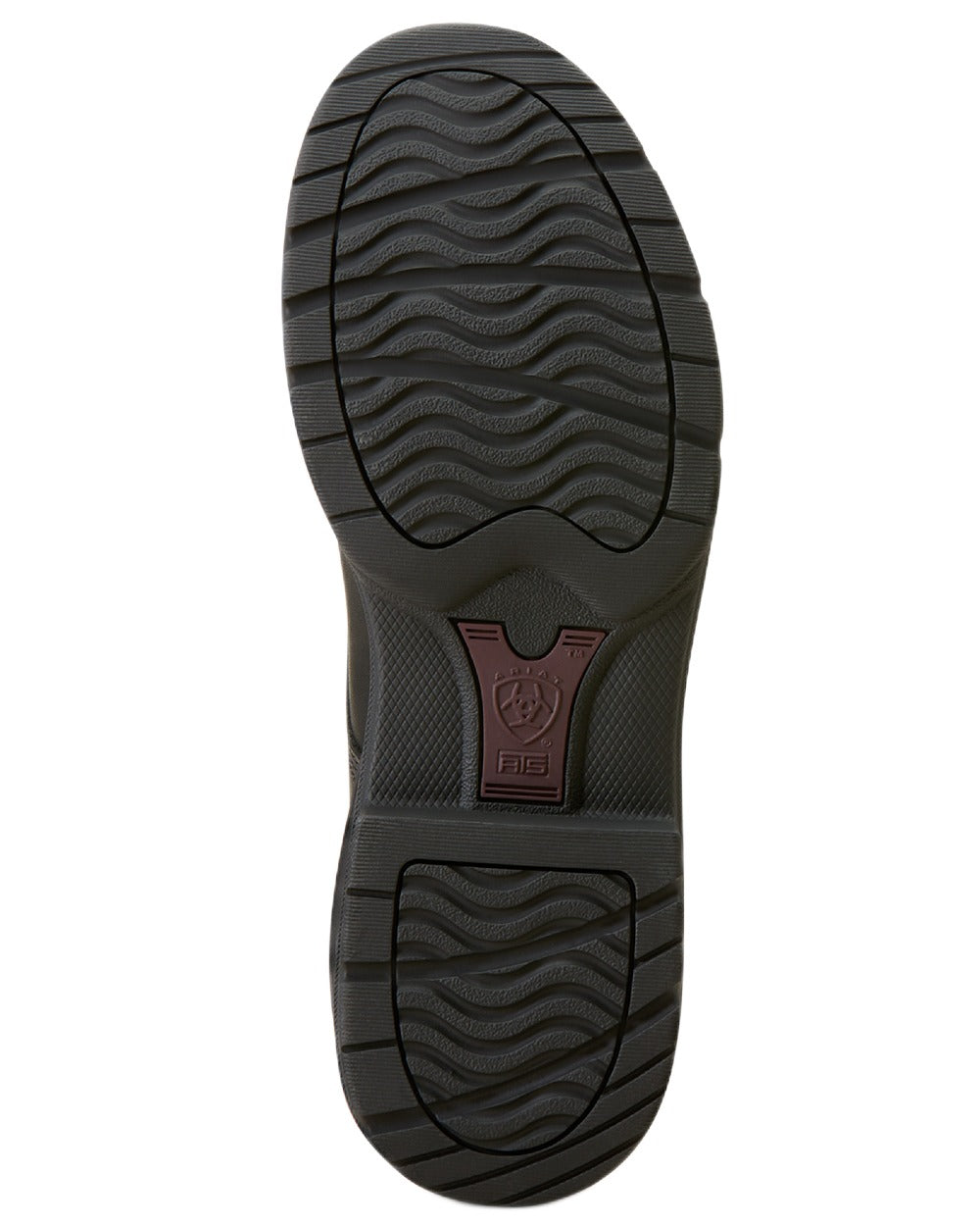 Black coloured Ariat Womens Barnyard Twin Gore II Waterproof Boot on white background 