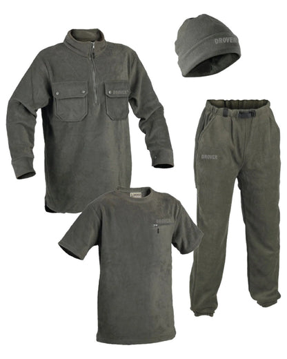 Olive coloured Betacraft Mens Drover Fleece Pack on white background 