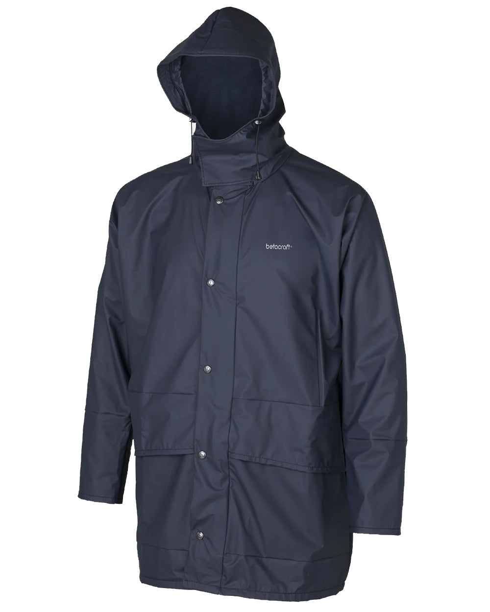 Navy coloured Betacraft Mens Techniflex Parka on white background 