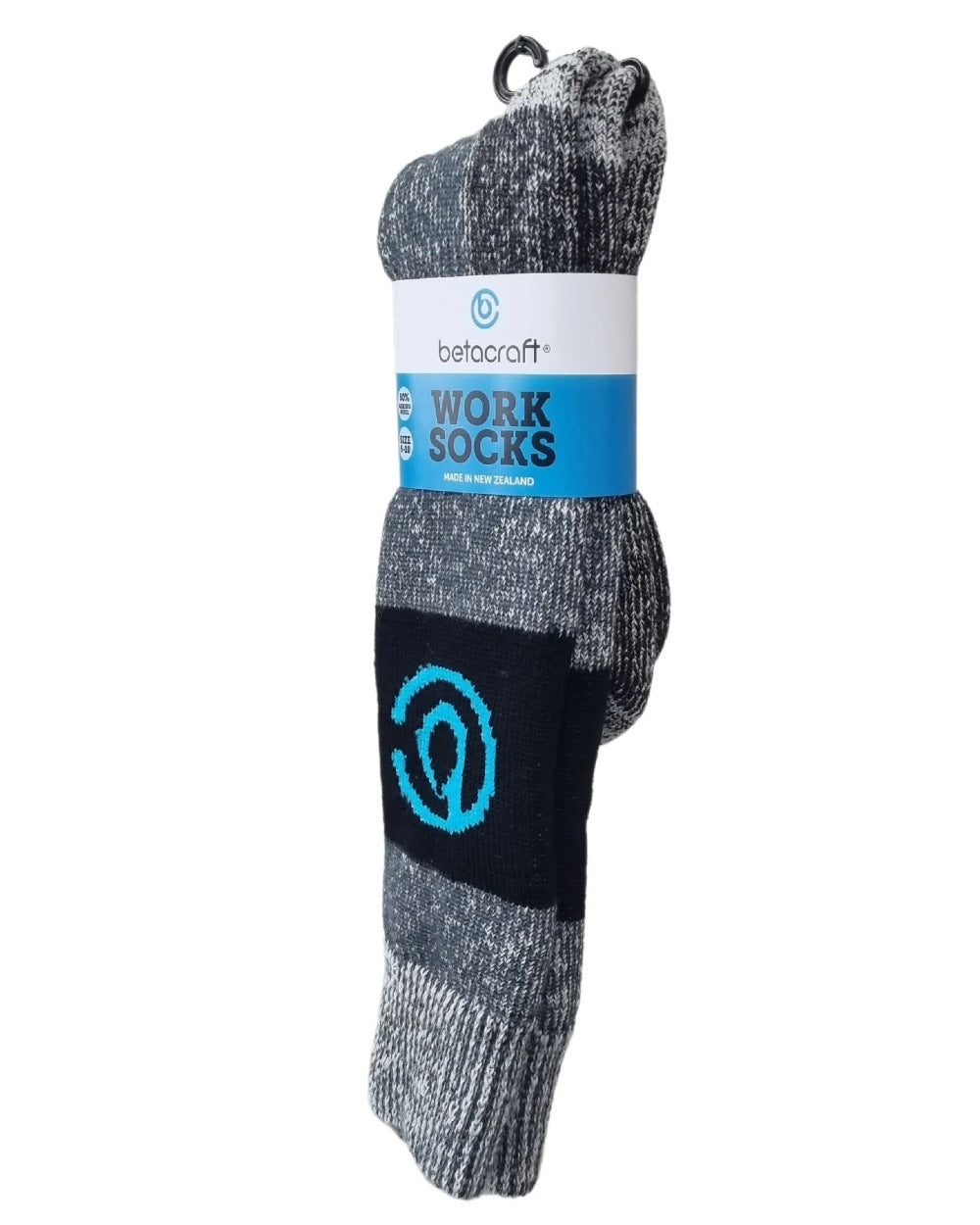 Grey coloured Betacraft Merino Full Length Socks on white background 